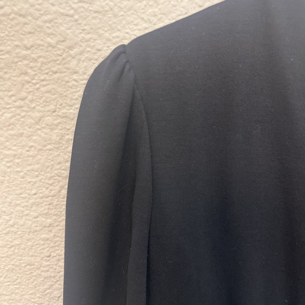 Burberry London Black Dress 10 Long Sleeve Knee Length Office Minimalist Luxury - Picture 3 of 14